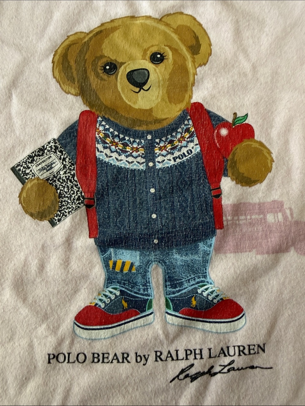 Polo Ralph Lauren Kids Polo Bear Short Sleeve Graphic T-Shirt Light Pink Sz 4/4T